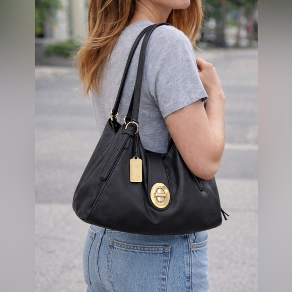 Coach Black Leather Shoulder Bag - Picture 11 of 11